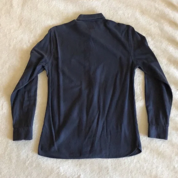 Barney Cools navy blue Flanel shirt with Toucan logo - Picture 3 of 11